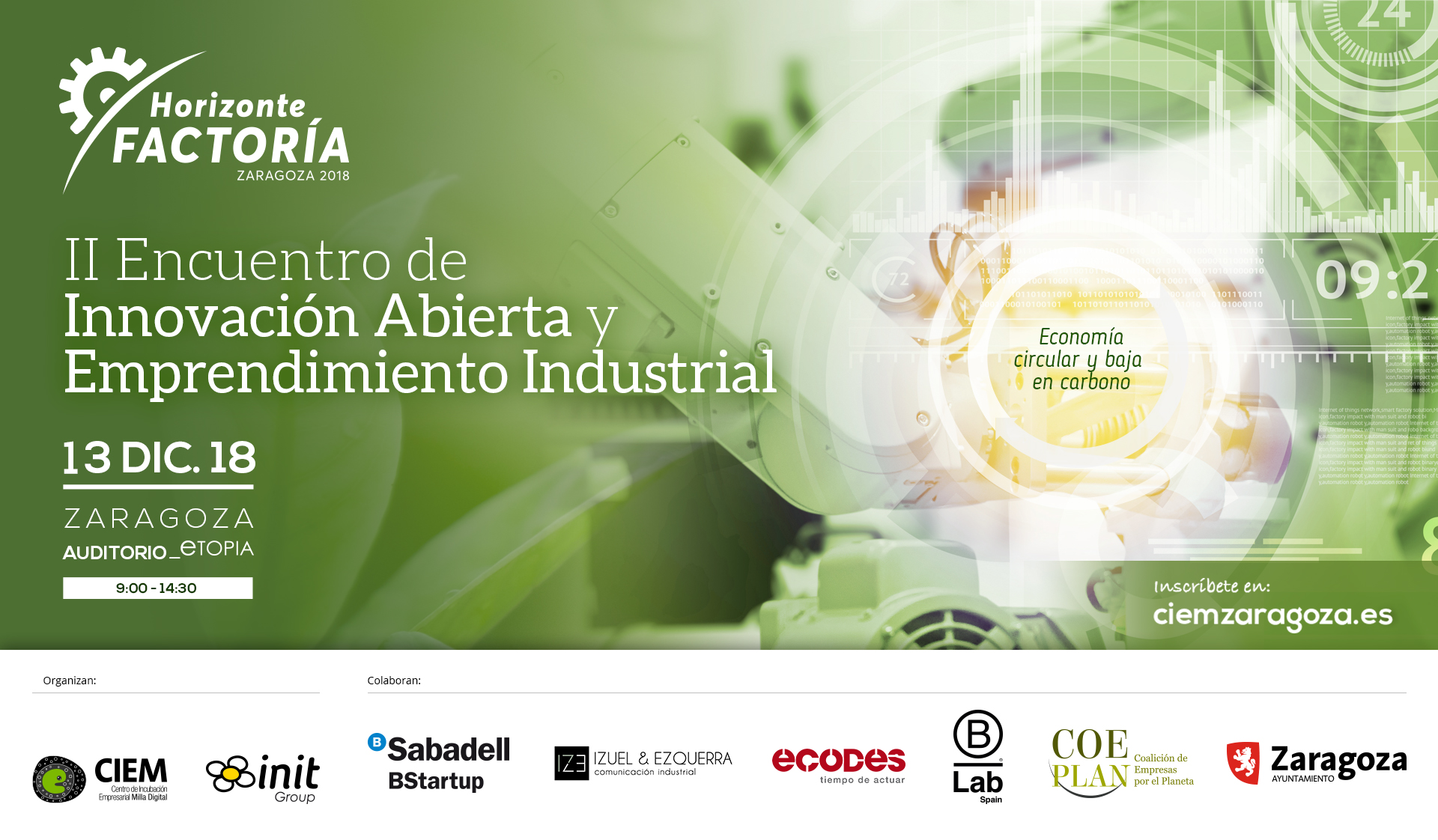 Horizonte Factoría, II Encuentro de Innovación Abierta y Emprendimiento Industrial