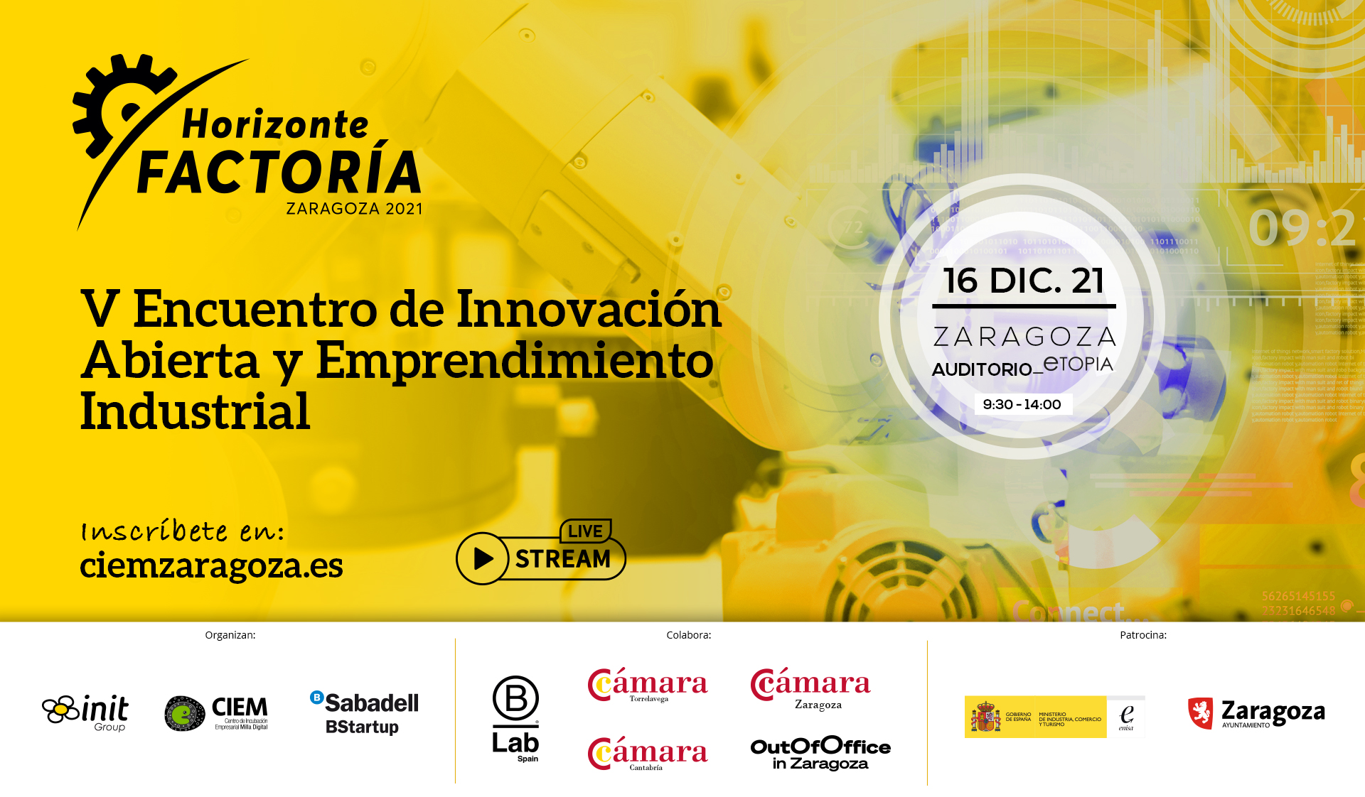 V Encuentro de Innovación Abierta y Emprendimiento Industrial Horizonte Factoría